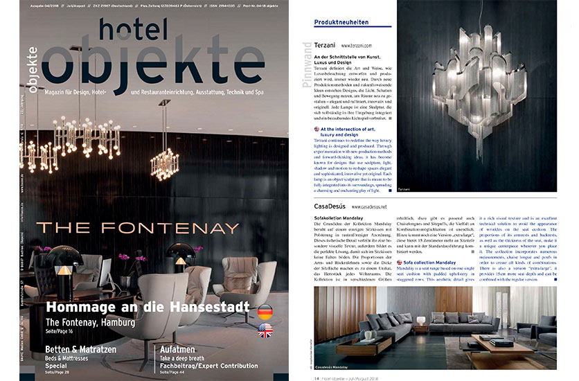 Stream featured in Hotel Objecte | July/August Issue